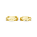 Aurelia Diamond Chevron Wedding Band Set