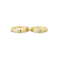 Elara Round Diamond Wedding Band Set