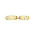 Elara Four Diamond Wedding Band Set