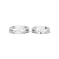 Aurelia Diamond Chevron Wedding Band Set