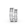Valen Grooved Wedding Band Set