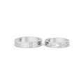 Amora Diamond Heartbeat Wedding Band Set