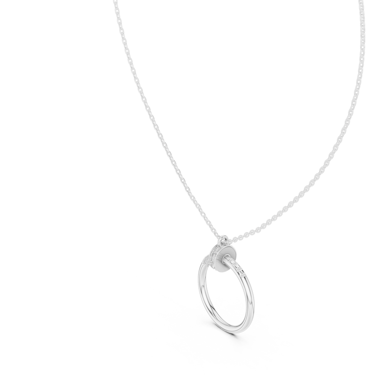 Orlina Diamond Circle Pendant detail
