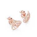 Liora Sculptural Openwork Leaf Stud Earrings