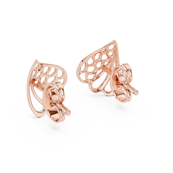 Liora Sculptural Openwork Leaf Stud Earrings