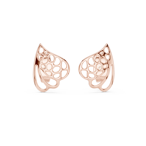 Liora Sculptural Openwork Leaf Stud Earrings