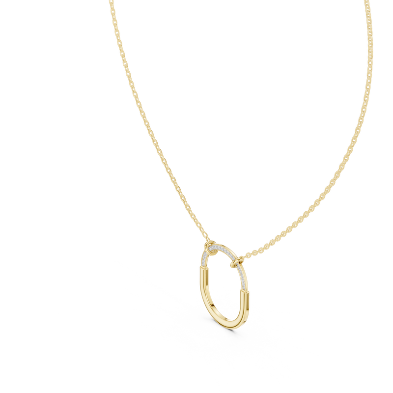 Aurelia Diamond Oval Pendant detail