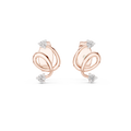 Elara Diamond Swirl Stud Earrings