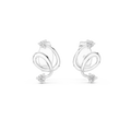 Elara Diamond Swirl Stud Earrings