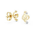 Elara Diamond Swirl Stud Earrings