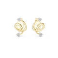Elara Diamond Swirl Stud Earrings