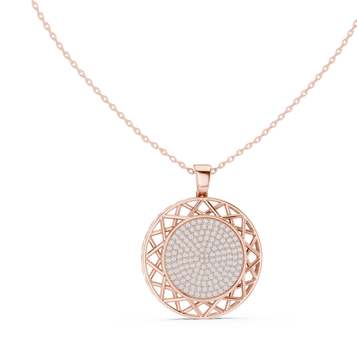 Celestia Diamond Medallion Pendant