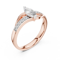 Elanore Marquise & Diamond Twist Ring