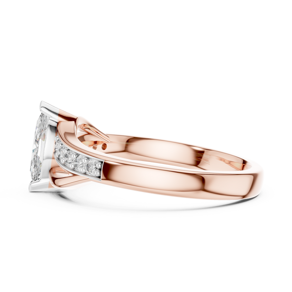 Elanore Marquise & Diamond Twist Ring