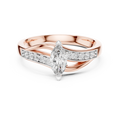 Elanore Marquise & Diamond Twist Ring