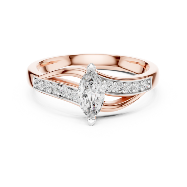 Elanore Marquise & Diamond Twist Ring
