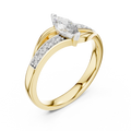 Elanore Marquise & Diamond Twist Ring