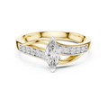Elanore Marquise & Diamond Twist Ring