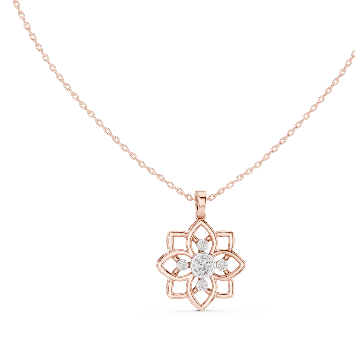 Amara Diamond Lotus Pendant