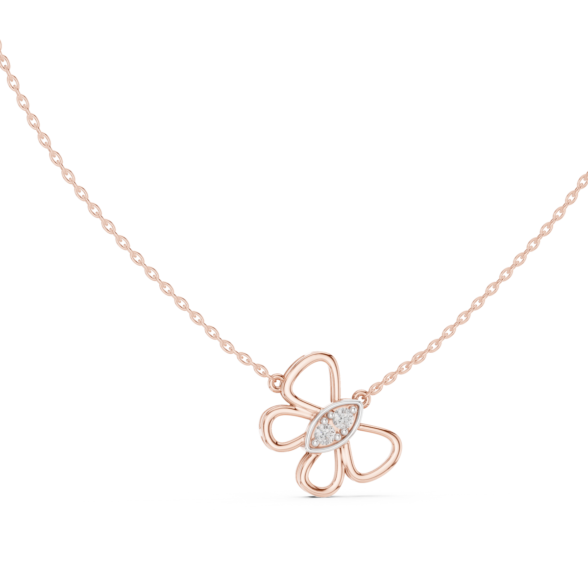 Elara Diamond Butterfly Pendant
