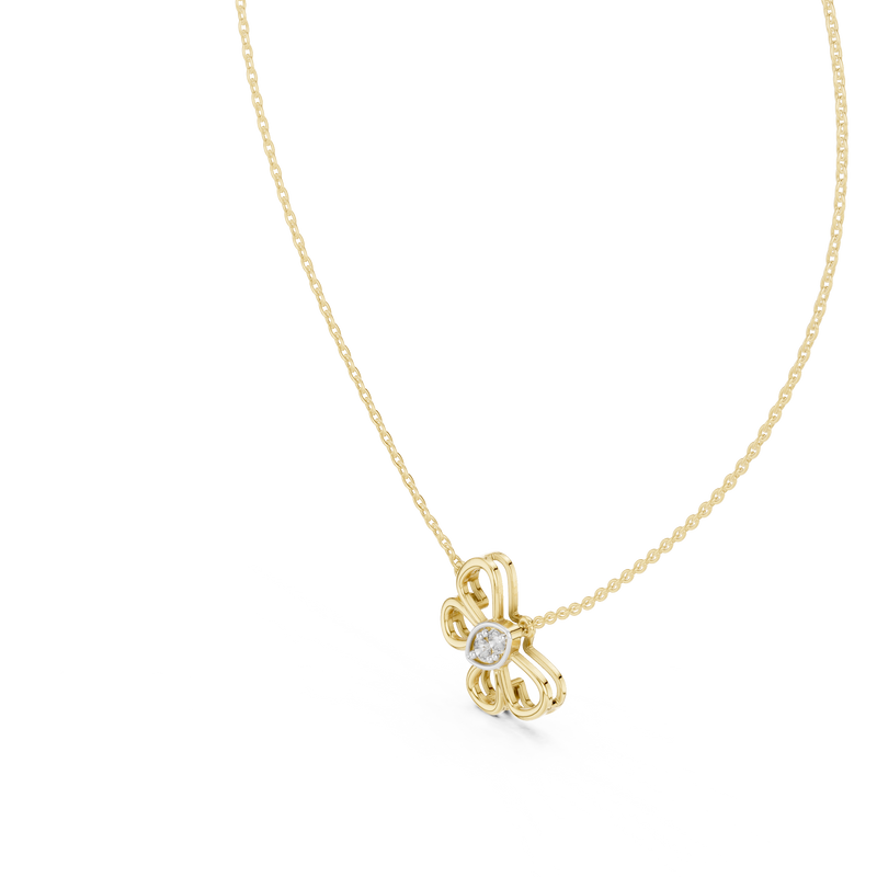 Elara Diamond Butterfly Pendant detail
