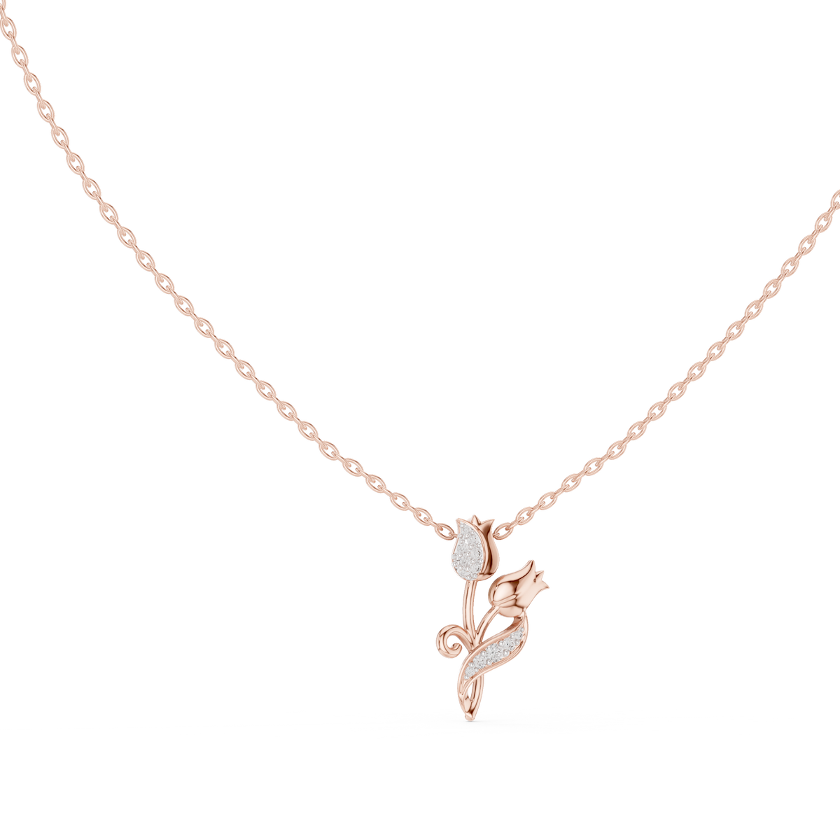 Rosalie Diamond Tulip Pendant