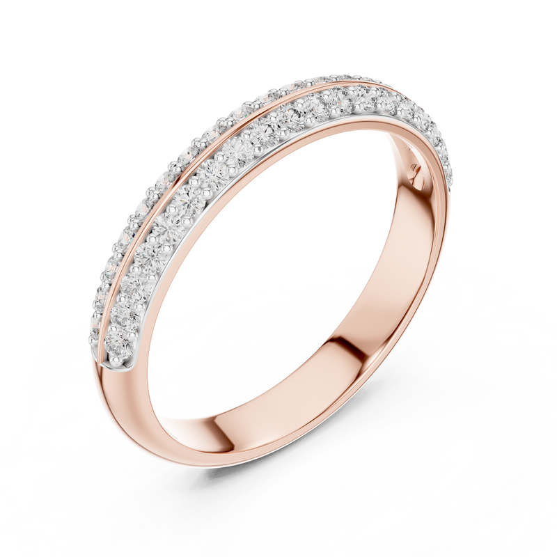 Aurelia Double Row Diamond Ring detail
