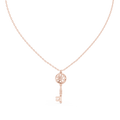 Celestine Diamond Key Pendant