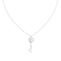 Celestine Diamond Key Pendant