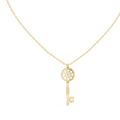 Celestine Diamond Key Pendant