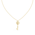 Celestine Diamond Key Pendant