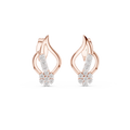 Aurelia Diamond Flame Stud Earrings
