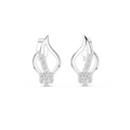 Aurelia Diamond Flame Stud Earrings