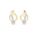 Aurelia Diamond Flame Stud Earrings