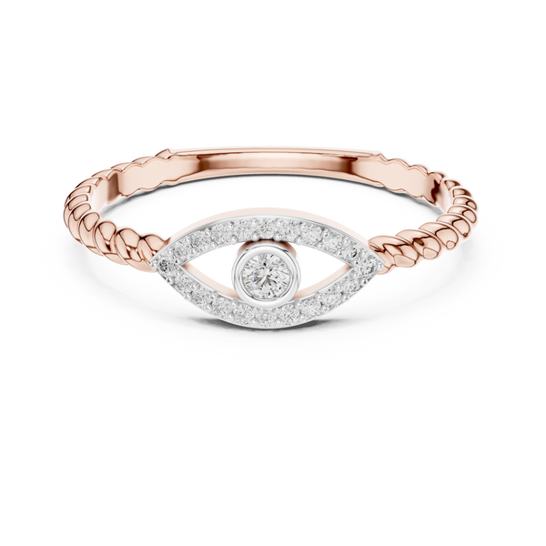 Evelisse Evil Eye Round Diamond Ring