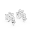 Elara Diamond Flower Stud Earrings