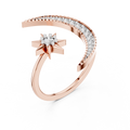 Celestine Moon and Star Diamond Ring