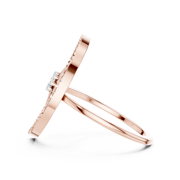 Celestine Moon and Star Diamond Ring