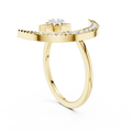 Celestine Moon and Star Diamond Ring