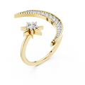 Celestine Moon and Star Diamond Ring