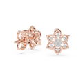 Elara Diamond Floral Stud Earrings