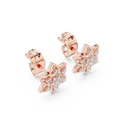 Elara Diamond Floral Stud Earrings