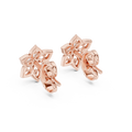Elara Diamond Floral Stud Earrings
