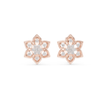 Elara Diamond Floral Stud Earrings