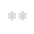 Elara Diamond Floral Stud Earrings