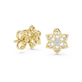Elara Diamond Floral Stud Earrings