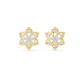 Elara Diamond Floral Stud Earrings