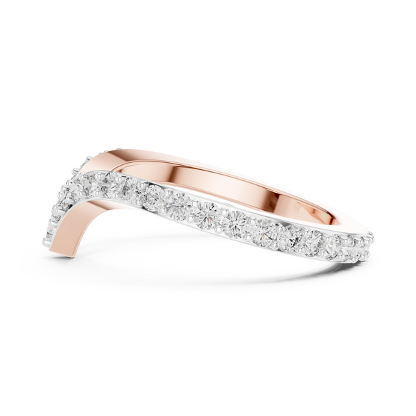 Virelle Chevron Diamond Wedding Band