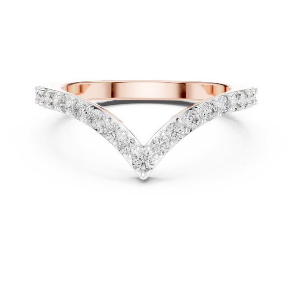 Virelle Chevron Diamond Wedding Band
