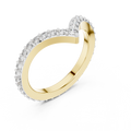 Virelle Chevron Diamond Wedding Band